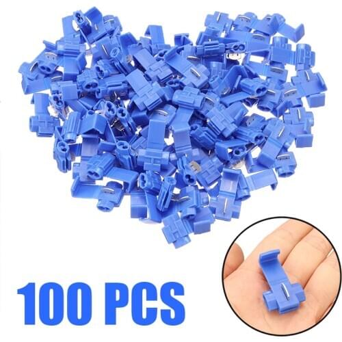 100pcs New Quick Splice Crimp Scotch Lock Wire Connectors Plated Brass cable Lugs Crimp Plug Connection Terminals Accessories