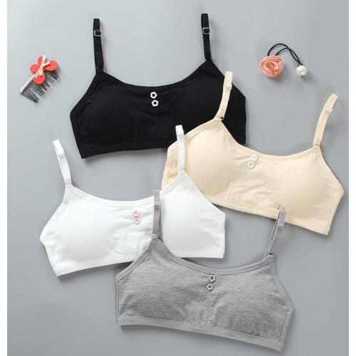 2pc/Lot Young Girl Training Bra Underwear Wireless Comfortable Children Tops