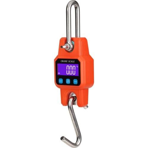 300kg/50g Kitchen Scale Rechargable LCD Portable Electronic Huntings Scale Mini Hoisting Scale Industrial Electronic Hook Scale