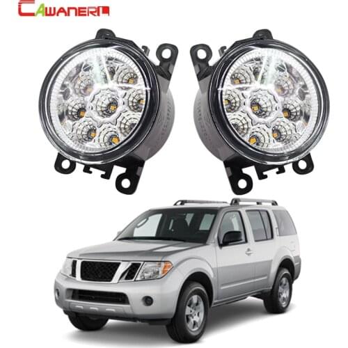 Cawanerl 1 Pair Car Styling LED Light Fog Lamp Daytime Running Light DRL 12V High Power For NISSAN Pathfinder R51 2005-2015