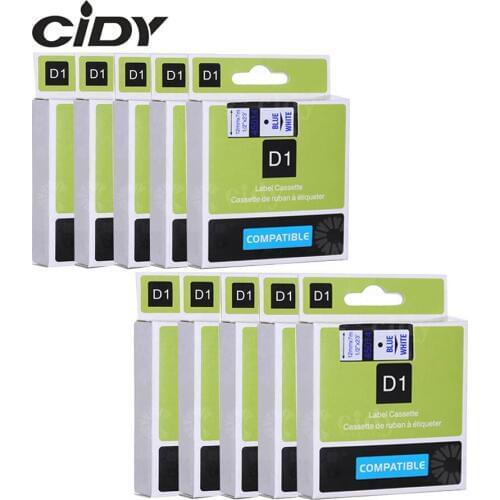 CIDY Dymo D1 45014 compatible for DYMO D1 Label Tapes 12mm Red on White Label Maker Suitable Label Manager 210 450 LM160