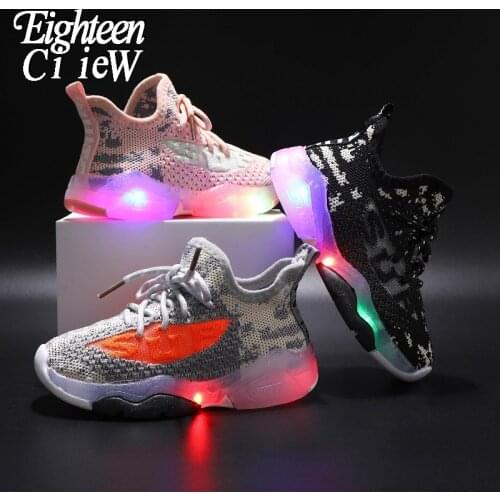 Size 21-30 Children Led Shoes Boys Girls Lighted Sneakers Glowing Shoes for Kids Sneakers Boys Baby Sneakers with Luminous Sole