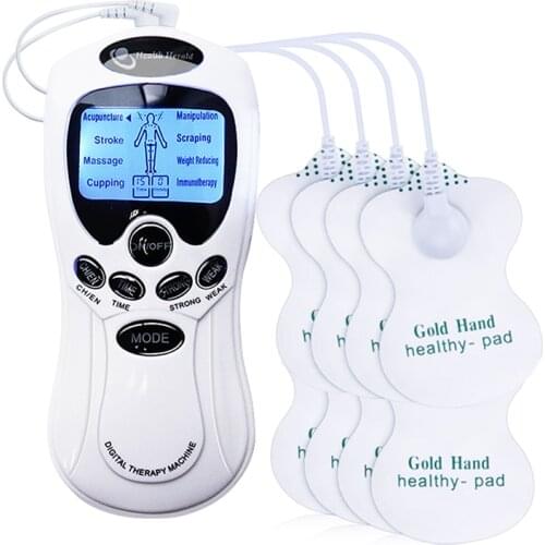 Electric TENS Unit Digital Therapy Machine Electrodes Massage Device EMS Muscle Stimulator Massager for Full Body Health care