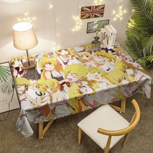 Kawaii Girl Japan Anime Tablecloth for Table Waterproof Rectangle Table Cloth Soft Home Textile Kitchen Wedding Party Decoration