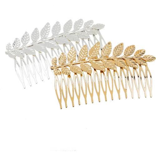 Classic Vintage Fashion Alloy Leaf Hair Combs Comb European and American Baroque Bride Hair Comb Headdress Hair Jewelry