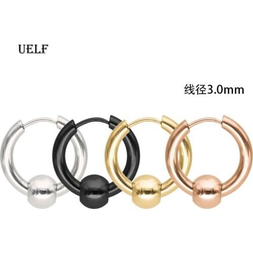 Uelf Steampunk Gold Sliver Plated Round Hoop Earrings Statement Small Earrings Hoops Minimalist Earrings 12mm 14mm 26mm