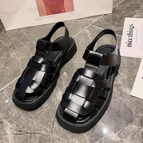 Hot Sale Women Gladiator Sandals Flat Shoes Summer Sandals Black Shoes Ladies Footwear Sandals Beach SHoes Sandales Femme