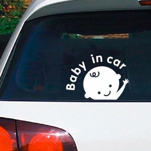 NEW Fashion Baby In Car Pattern Window Cute Baby Decal Self Adhesive Car Bumper Sticker