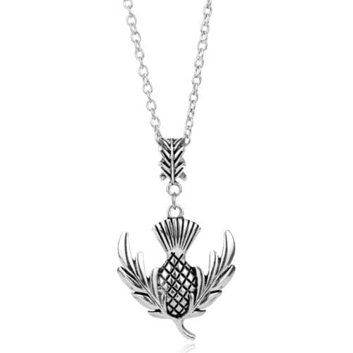 Movie Alloy Necklace Outlander Necklace Jewellery Thistle Sassenach Christmas Stocking Filler Metal Pendant Jewelry Gift For Men