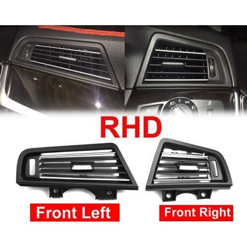 RHD Front Row Wind Left/Center/Right/Rear Air Conditioning Vent Grille Outlet Panel With Chrome Plate For BMW 5 Series F10 F18