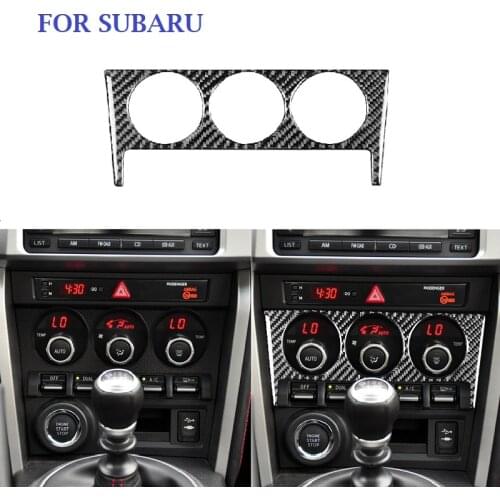 Fit For Subaru BRZ Toyota 86 GT86 17-19 Interior Carbon Fiber Car Air Conditioning Control Knob Panel Cover Sticker Car Styling