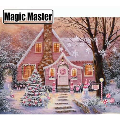 Full Square/Round Drill 5D DIY Diamond Painting "Pink house" Embroidery Cross Stitch 5D Home Decor Gift