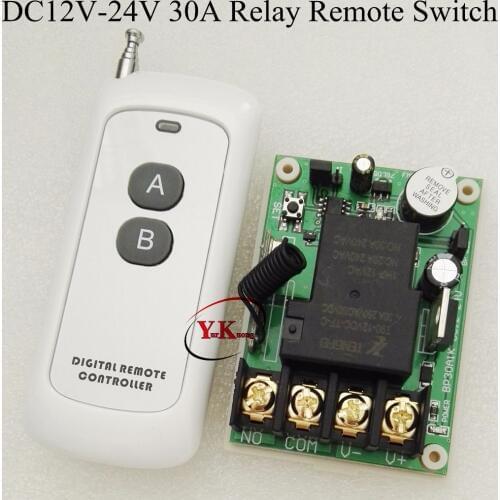 30A Relay Contact Remote Switch DC 12V 13V 14V 16V 18V 22V 24V Motor Water pump Storage Battery High Load Wireless Switch 315433