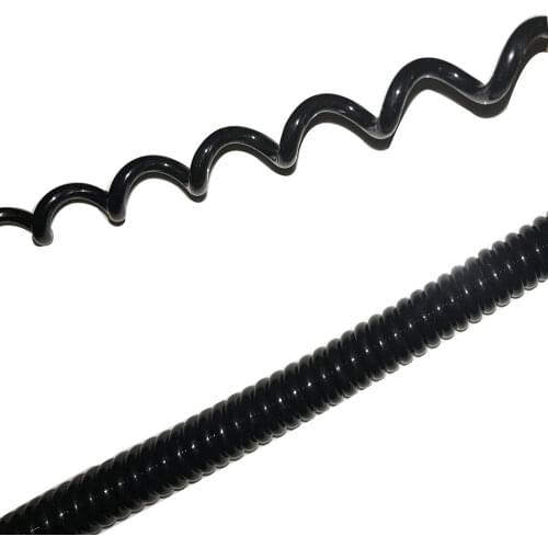 Expandable Wire spring spiral cable 5 core 0.5mm2 black power cord can extend the tensile wire spring telescopic wire