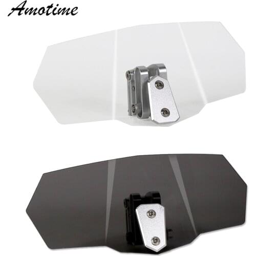 Motorcycle Windshield Airflow Adjustable Windscreen Extension Wind Deflector Unversal Decals For BMW Honda Yamaha Suzuki Ducati