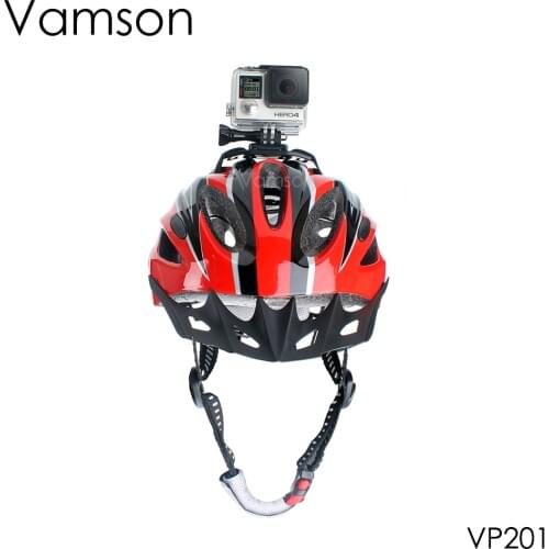 Vamson for Go Pro 9 8 7 6 5 4 Camera Helmet Head Strap Belt Mount Fixator for GoPro Hero 9 Black Adjustable Accessorie VP201
