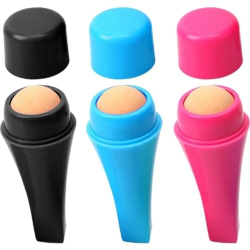 Face Oil Absorbing Roller Volcanic Stone Blemish Remover Facial T Zone Oil Removing Rolling Stick Ball Face Shiny Changing Stick