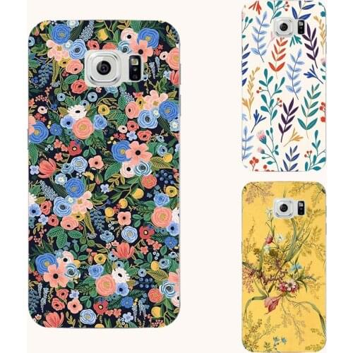Flower butterfly silicone phone case For Samsung Galaxy M40 S6 S7 Edge J2 J4 J7 A60 M01s M01 A01 Core floral leaves phone cover