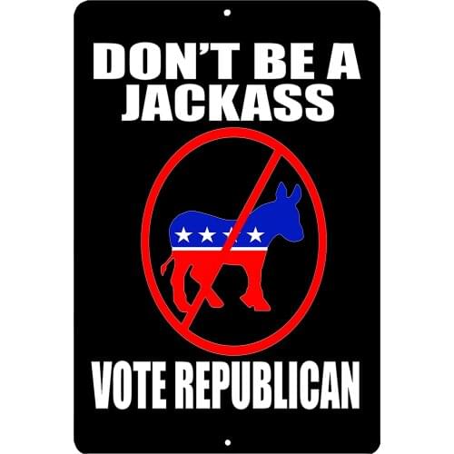 Funny Conservative Metal Tin Sign Wall Decor Man Cave Bar Vote Republican