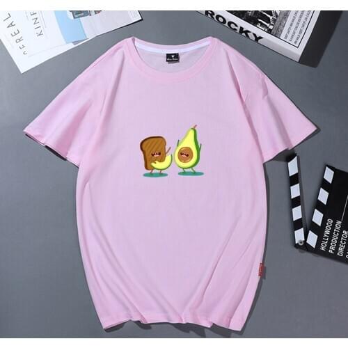 Avocado Womens T-shirt Harajuku Kawaii Vegan T Shirt Graphic Tee 90s Clothes Short Sleeve Tshirt Top Female Streetwear