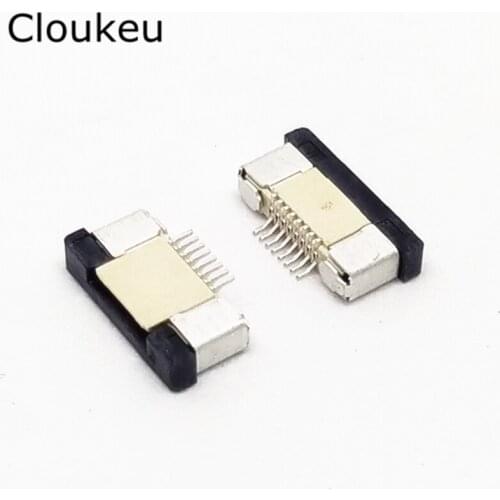 10Pcs FPC FFC Connector cable socket 0.5MM 8Pin Drawer type Bottom Contact