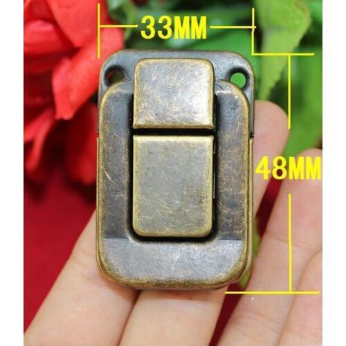 20pcs/lot Pacific Box buckle / antique buckle / metal buckle / wine wooden lock / green bronze buckle box 33 * 48MM