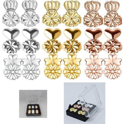 2020 gold / silver/roes gold earrings hypoallergenic nut lift all post earrings lfters support earrings for women