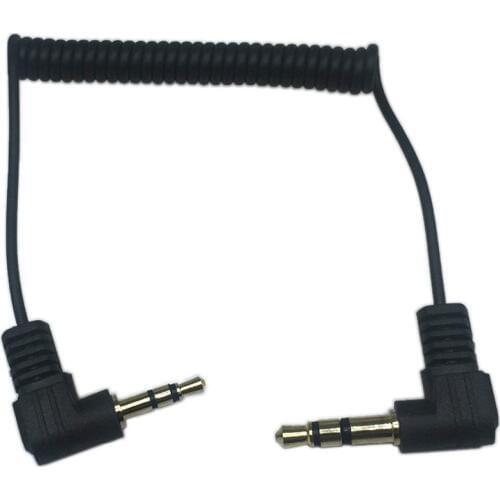 90 Degree 3.5mm 3 Pole Male to 2.5mm 3 Pole Male Headphone Stereo Audio AUX Mini Spring Coiled Spiral Cable