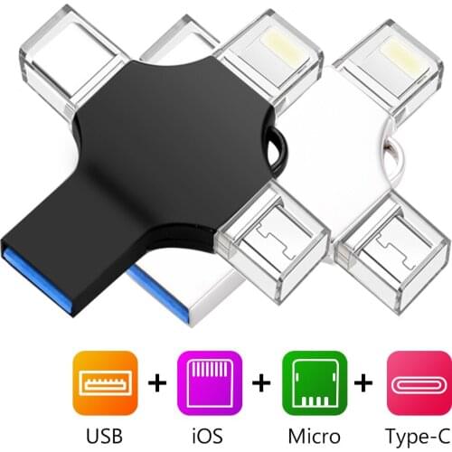 3 in 1 OTG Adapter Type C Micro USB IOS Adapter For iPhone Huawei xiaomi Samsung mobile phone iPad Converter Charging Adapter