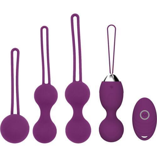 5pcs Vaginal tighten Exercise Kegel Balls 10 Speed Vibrating Eggs Silicone Ben Wa Ball G Spot Vibrator Erotic Sex toy for Women