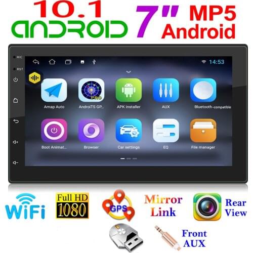 2 Din Android 10.1 Car Radio Multimedia Video Player Double Stereo GPS Navigation WIFI Bluetooth Player AUX Auto Stereo 7 inch