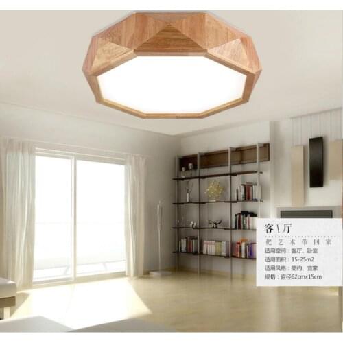 Log solid wood Japanese ceiling lamp wooden living room lamp warm wood lamp creative personality bedroom ceiling lamp m