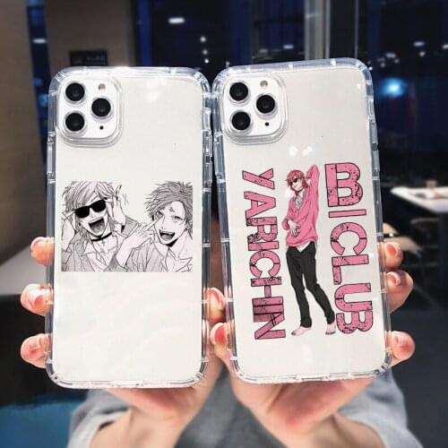 ZUIDID Yarichin Club Anime Phone Case For iPhone 12 11 Pro MAX XR X XS SE20 7 8 6 Plus Cartoon Transparent Soft TPU Cover Fundas