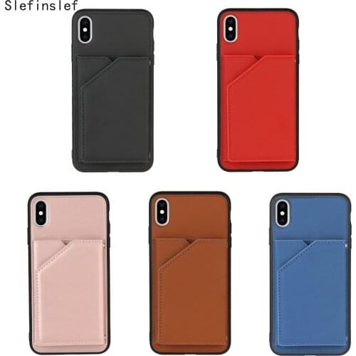 Skin Feeling PU Leather Card Slots Stand Shockproof Phone Case for iPhone 12 Mini pro max 7 8 Plus X Xs XR 11 Pro Max Back Case