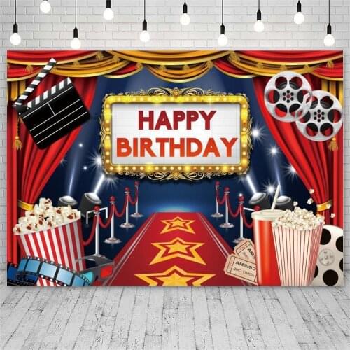 Movie Red Carpet Hollywood Photography Backdrop Super Star Birthday Party Background For Decor Photo Shoot Photocall Photobooth