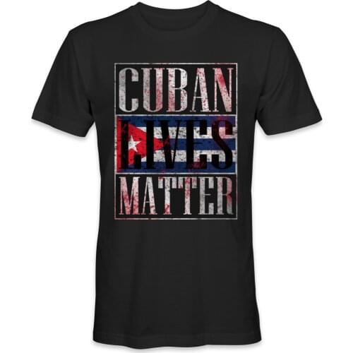 Cuba Cuban lives matter country t-shirt Cotton Men Basic Tops Fitness Tee Shirt