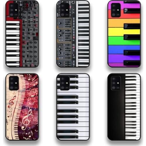 Piano Keyboard with Music Notes Phone Case For Samsung Galaxy A21S A01 A11 A31 A81 A10 A20E A30 A40 A50 A70 A80 A71 A51