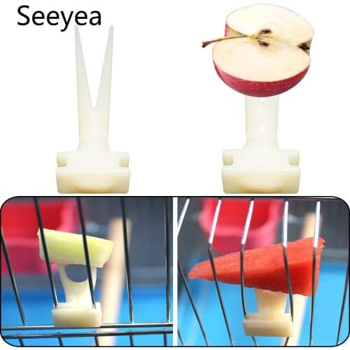 Pet Bird Feeder Plastic Fruit Fork Food Rack Parrot Cage Appliance Fruit And Vegetable String Feeding Accessories Pet Supplies