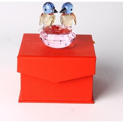CUTE BIRD CRYSTAL CRAFTS GLASS ANIMAL SPARROW FIGURINES MINIATURES FOR HOUSE ORNAMENTS HOME DECORATION ACCESSORIES GIFTS