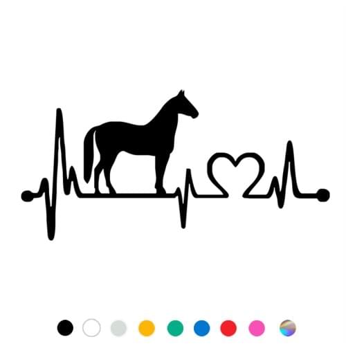 Love Horse Heat Bit Car Sticker Animals Decal For Cars Auto Motorcycle Bumper Window Door Body JAYJOE Vinyl Car Stickers