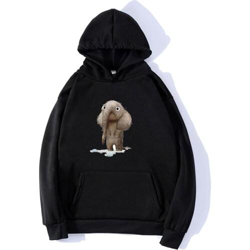 New Women Fashion Funny Elephant Sweatshirts Galaxy Animal Printed Hoodies Harajuku Kawaii Plus Velvet Hoodie