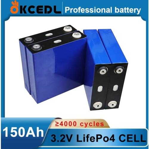 New 3.2v 150ah Lifepo4 lithium iron phosphate battery cell batteries 12v 24V150AH solar RV pack EU US tax free