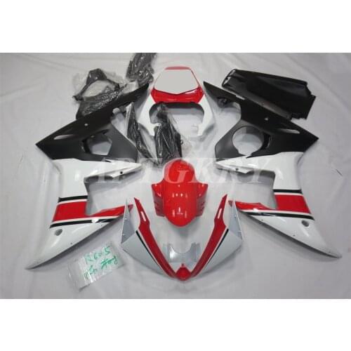 New ABS Plastic Shell Motorcycle Fairing Kits Fit For Yamaha YZF 600 R6 2003 2004 2005 R6 03 04 05 Bodywork set Red White