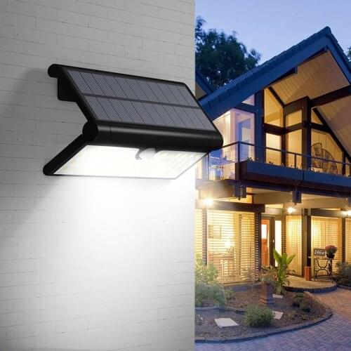 NEW LED Solar Foldable Wall Light Outdoor Solar Powered Sunlight Waterproof PIR Motion Sensor Street Light For Garden Decoration