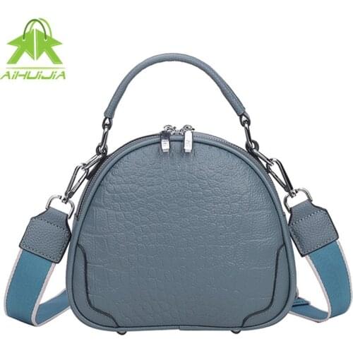 Genuine Leather Crocodile Pattern Shoulder Bags for Women 2021 New High Quality Broadband Messenger Bag Designer Womens Handbag