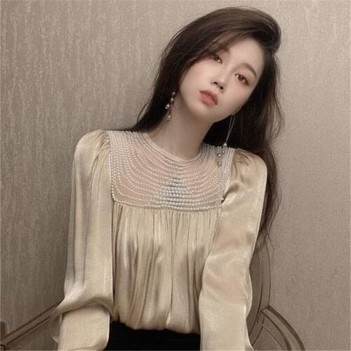 Женские атласные рубашки Olive Girl China At AliExpress