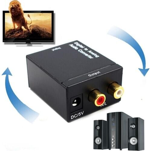 Optical Coaxial Toslink Digital to Analog o Converter Adapter RCA L/R 3.5mm