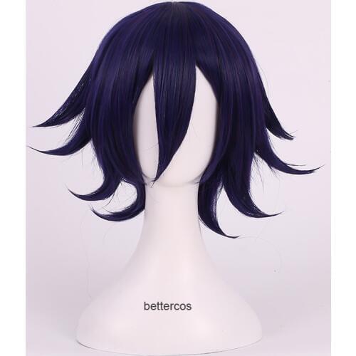 Danganronpa V3: Killing Harmony Ouma Kokichi Cosplay Wigs Short Straight Heat Resistant Synthetic Hair Wig + Wig Cap