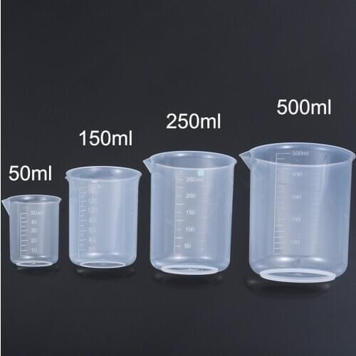 Plastic Measuring Cup Pour Spout Graduated Cup Transparent Mug Laboratory Beaker Liquid Jug Measurement Tool Baking Supplies