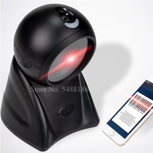 1D &2D Handfree Barcode Reader with 1.8m USB Cable Bar Code Scanner QR Reader Platform for Warehouse Supermarket Retail Stores